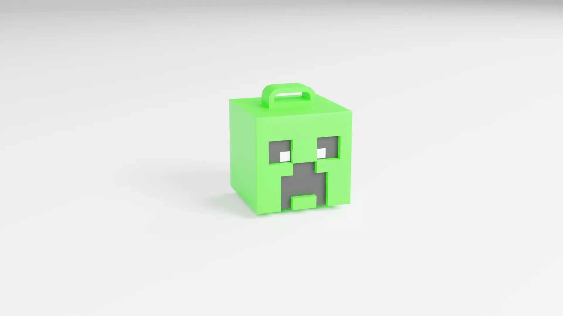 Creeper Head Keychain 3D Printable Model 3D print model_0