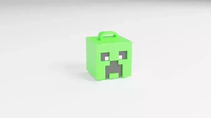 Creeper Head Keychain 3D Printable Model