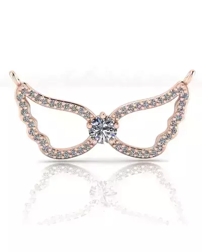 angle wing jewelry pendant