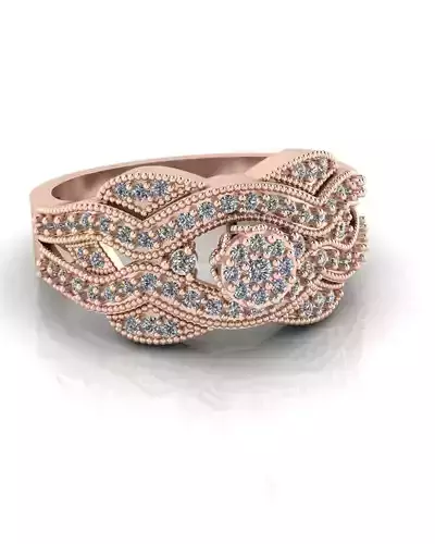 flower setting engagement jewelry ring 