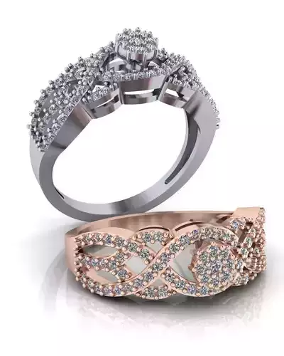 flower setting engagement jewelry ring 