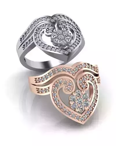 flower setting engagement jewelry ring 