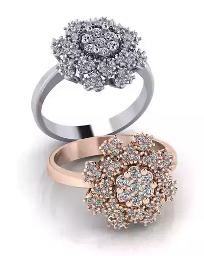 flower setting pave setting jewelry ring 