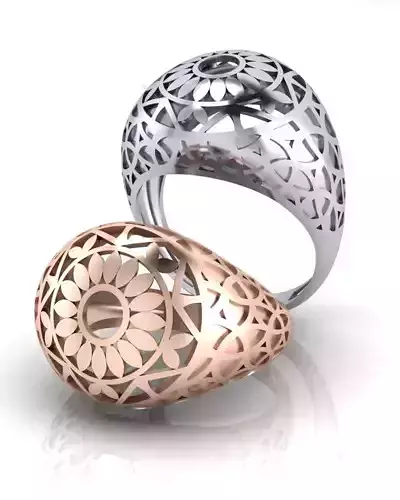 patterned gold ring 