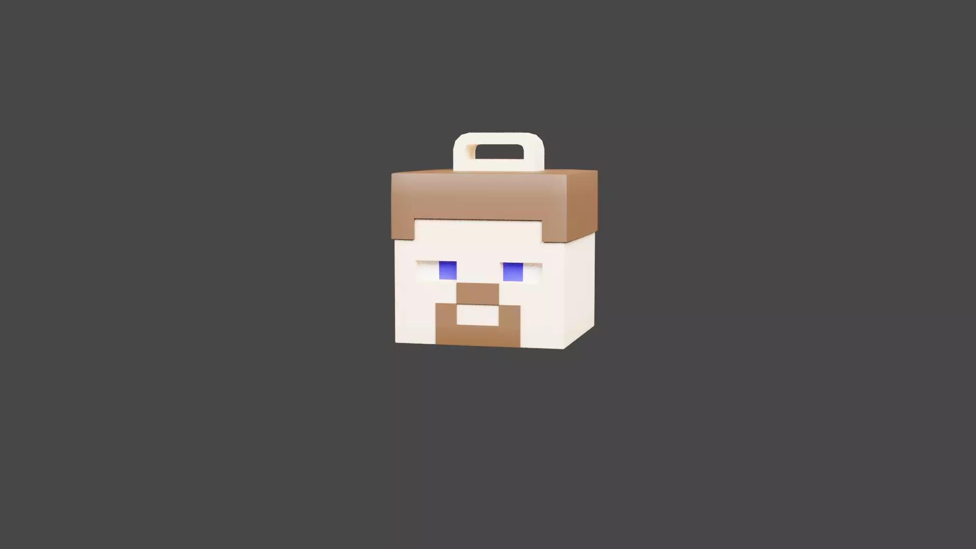 Steve Head Keychain 3D Printable Model 3D print model