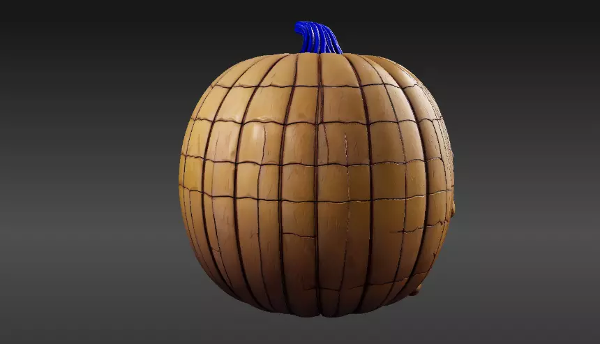 Skull Pumpkin Half Mask 3D Model Halloween Decor Cosplay 3D print model_2