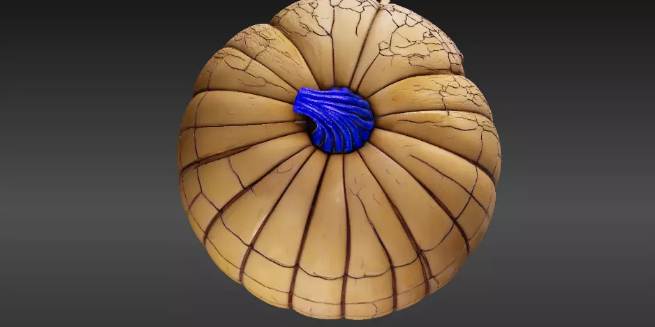 Skull Pumpkin Half Mask 3D Model Halloween Decor Cosplay 3D print model_6