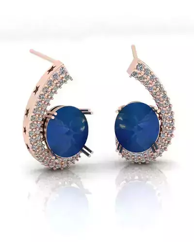 oval jewelry earring 