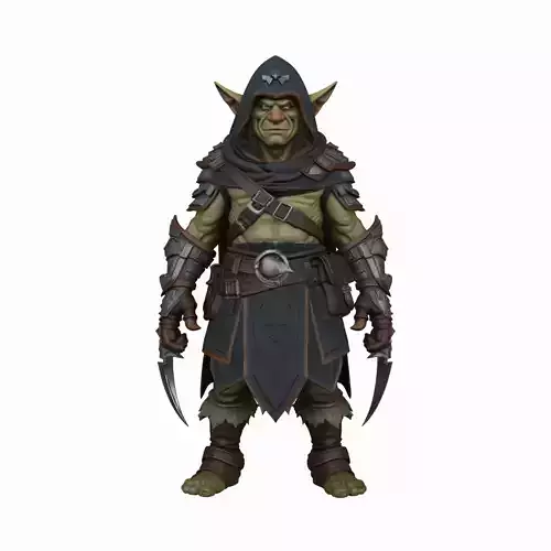 Highly Detailed Stealthy Goblin Rogue 3D Model