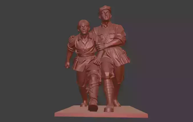 Military sculpture warrior  military battle war hero  soldier