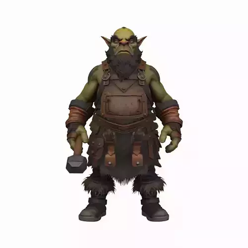 Muscular Burly Goblin Blacksmith World of  Style
