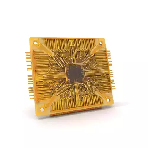 Golden Circuit Board model pack Low-poly 3D model
