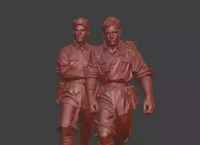 Military sculpture warrior  military battle war hero  soldier