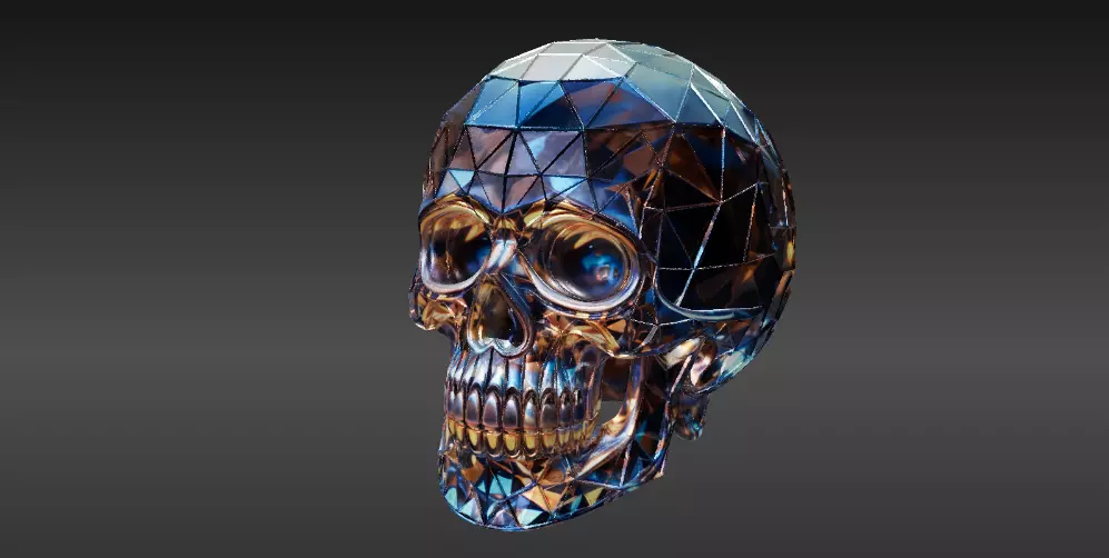 Crystal Skull Lamp 3D Print Model  Elegant Halloween Decor 3D print model_9