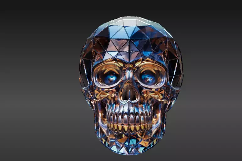 Crystal Skull Lamp 3D Print Model  Elegant Halloween Decor 3D print model_1
