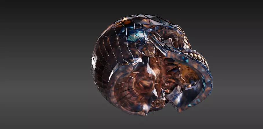 Crystal Skull Lamp 3D Print Model  Elegant Halloween Decor 3D print model_8