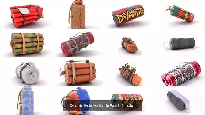 Dynamic Explosive Bundle Pack 3D Model Collection
