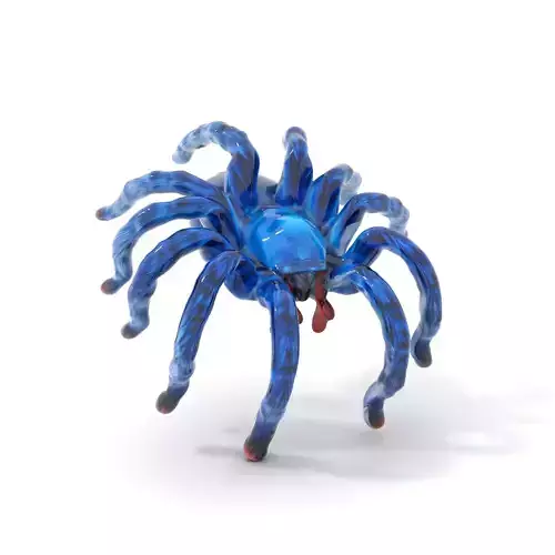 Vibrant Blue Tarantula model pack Low-poly 3D model