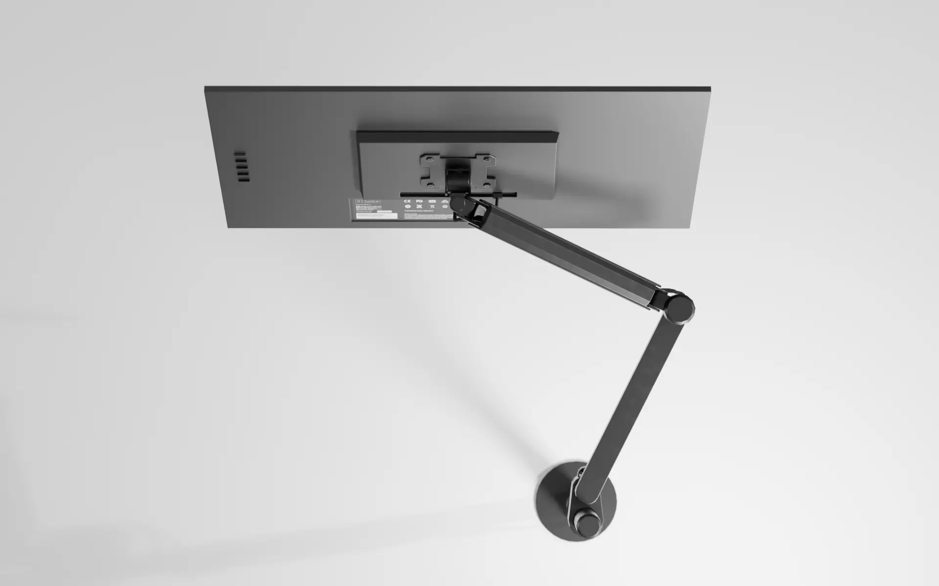  Adjustable Monitor with Mount Arm Low-poly 3D model_1