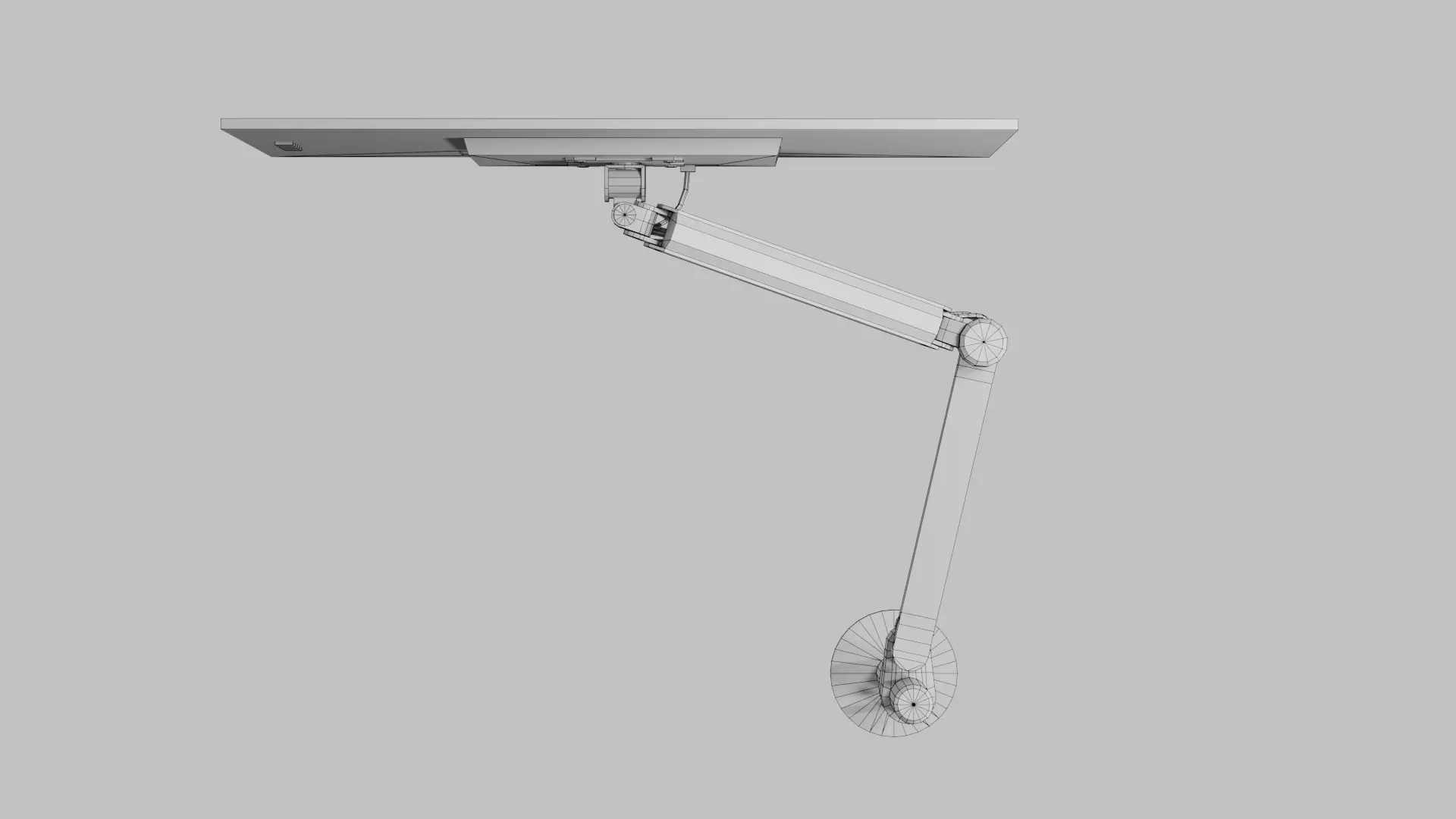  Adjustable Monitor with Mount Arm Low-poly 3D model_10