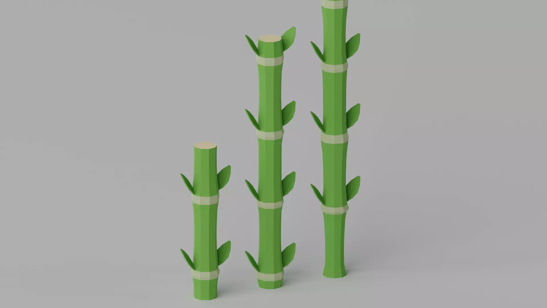 Cartoon Bamboo Trunk 3D model