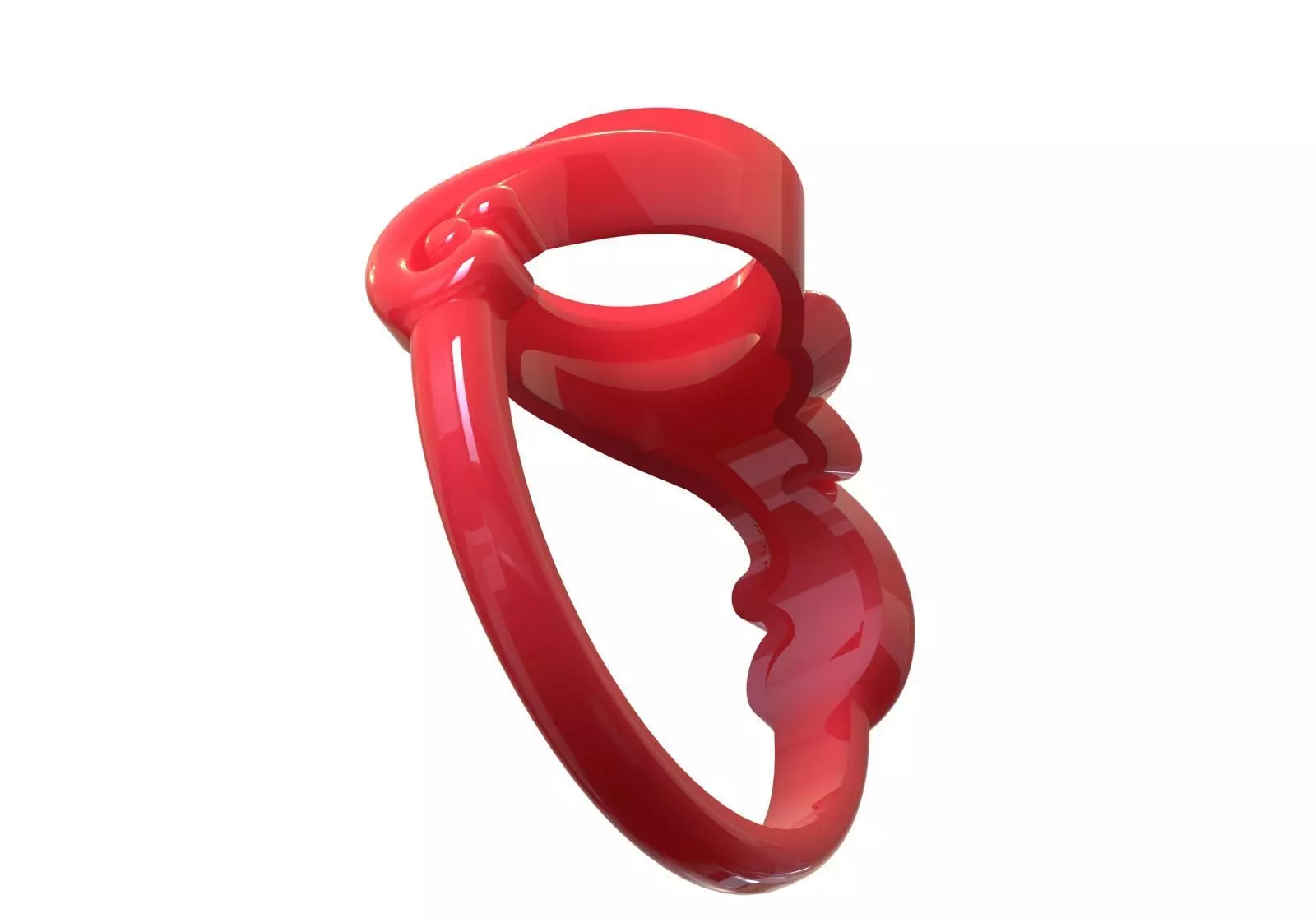 Ring Oval Turquoise with Intricate Slim Shoulders gr0155 3D print model_17