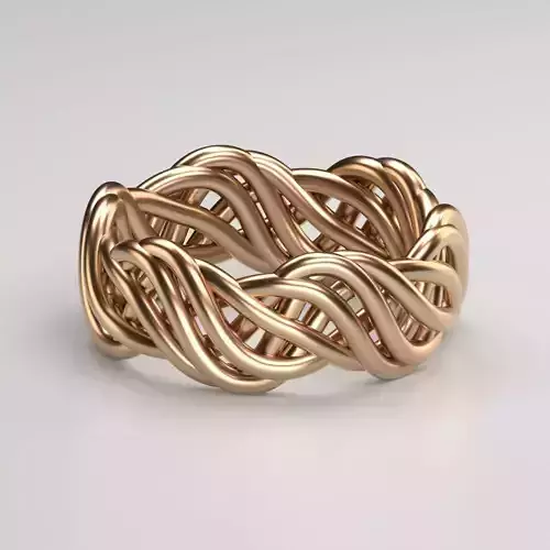 Braided Ring Band Jewelry 3D model file for 3D printing
