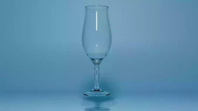 3D model of a glass in a blender