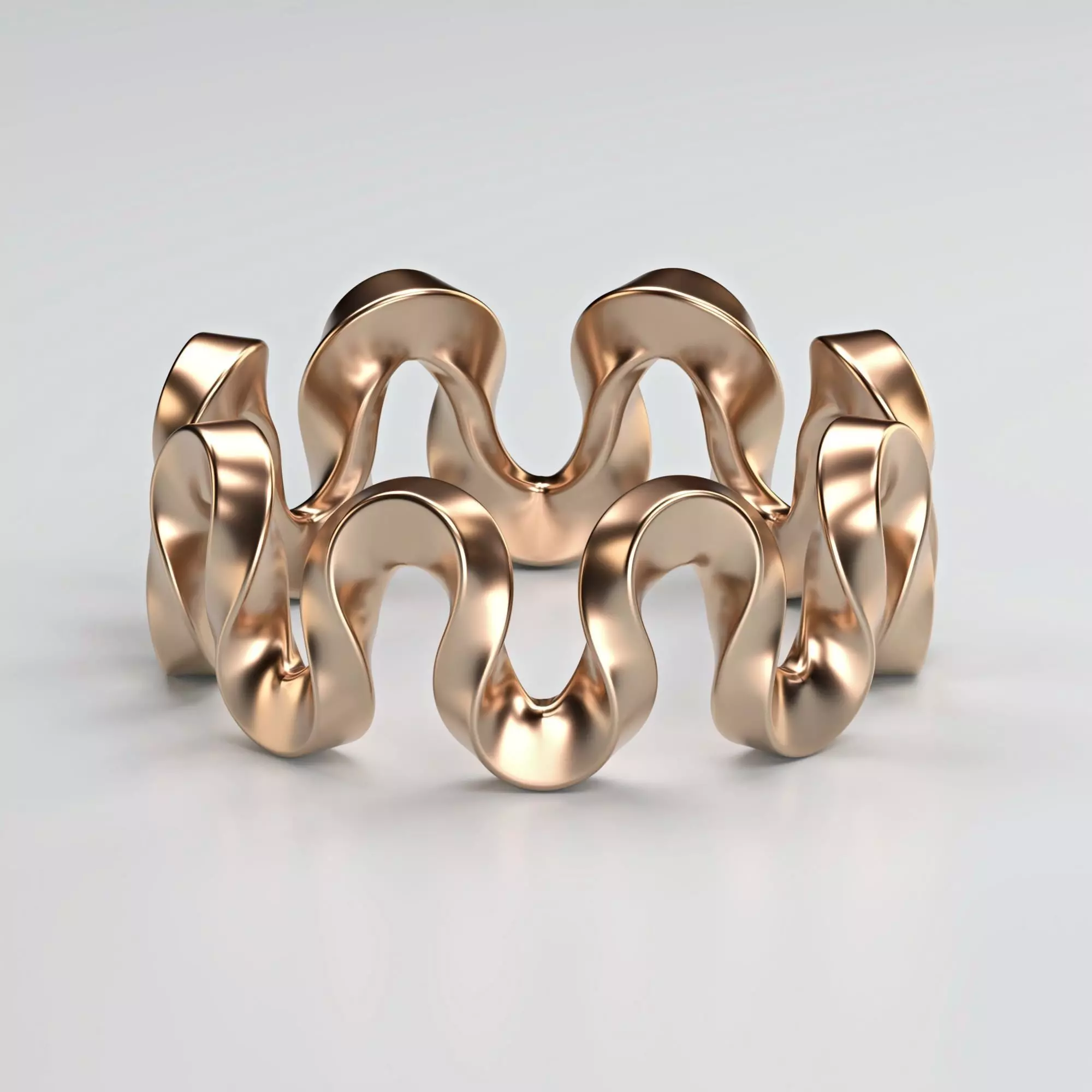 Waved Lace Ring Band 3D print model