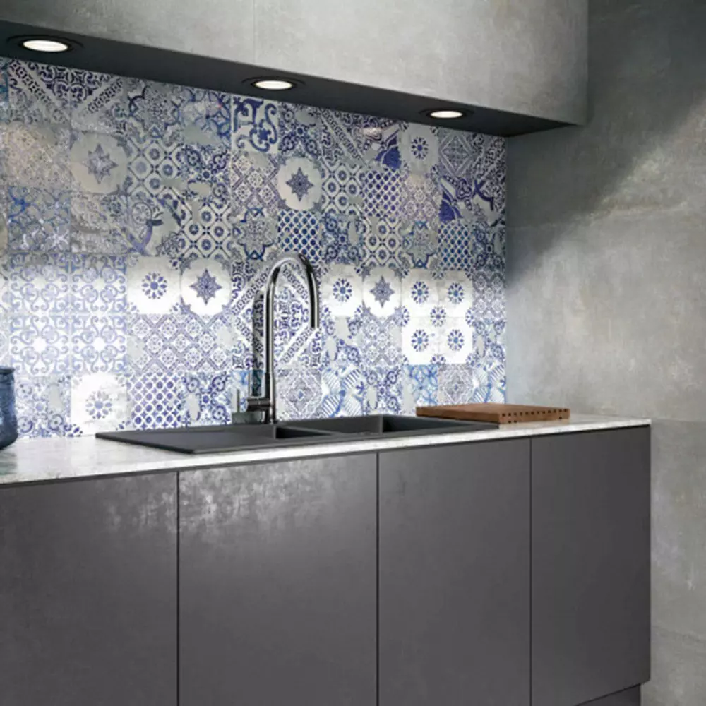 Indigo Azulejo Patchwork Tile Texture Texture_0