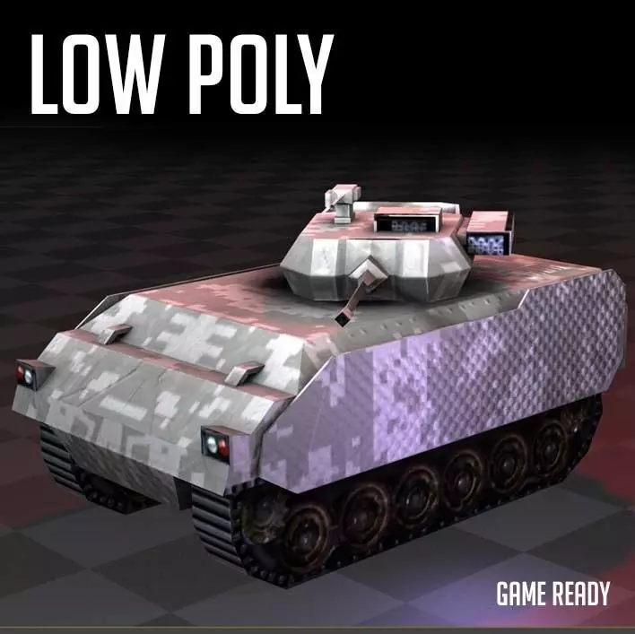 Low Poly Tank T2 Free low-poly 3D model