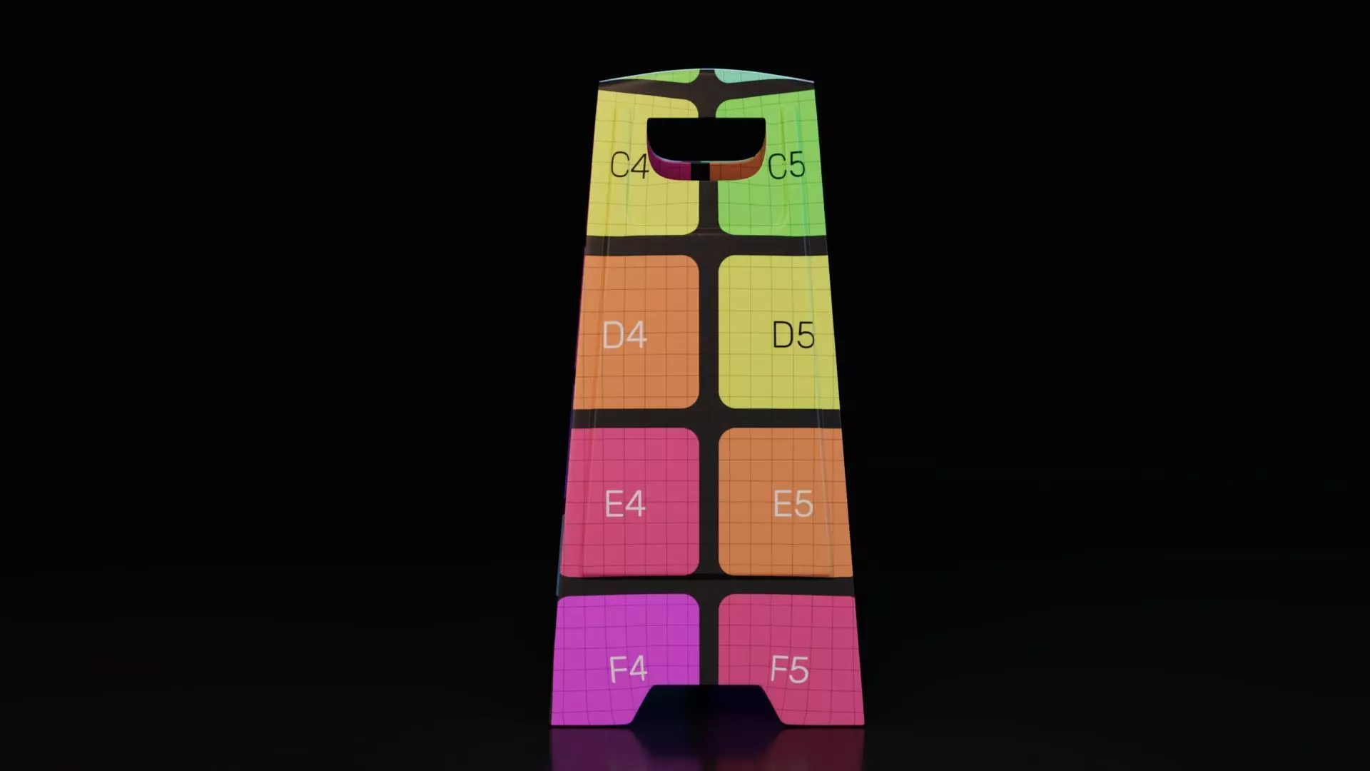 Caution Wet Floor Sign Free low-poly 3D model_9