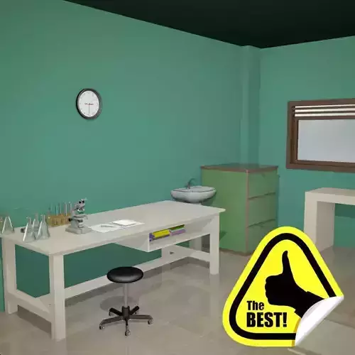 Cartoon Lab Scene 3D model