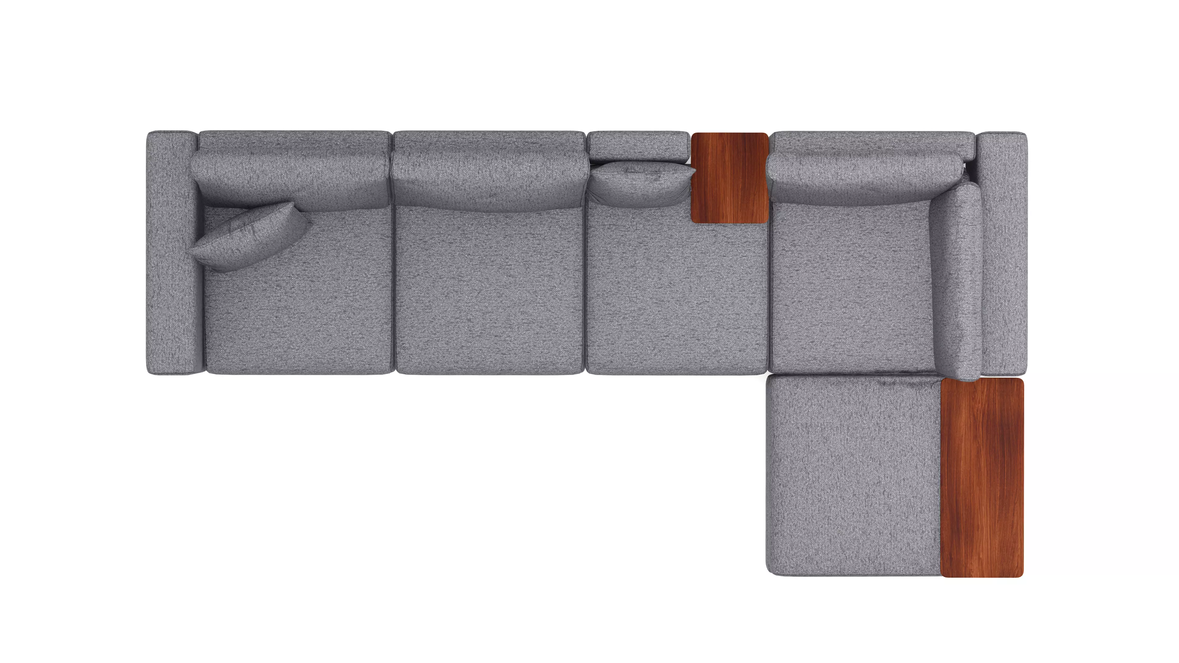 L-Sofa Low-poly 3D model_8