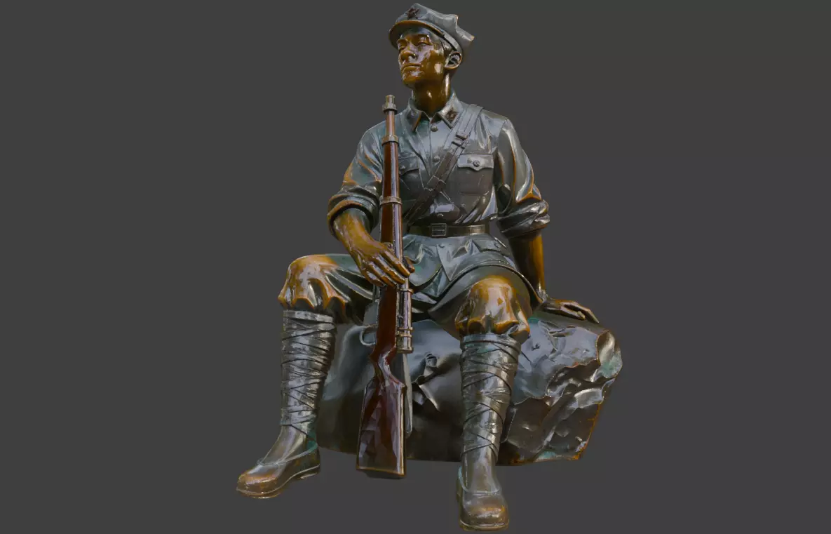 Military sculpture warrior military battle war hero soldier 3D print model