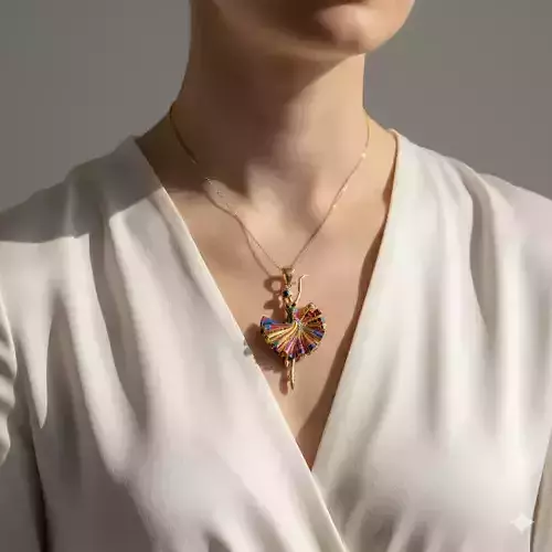 Colorful Ballerina Pendant 