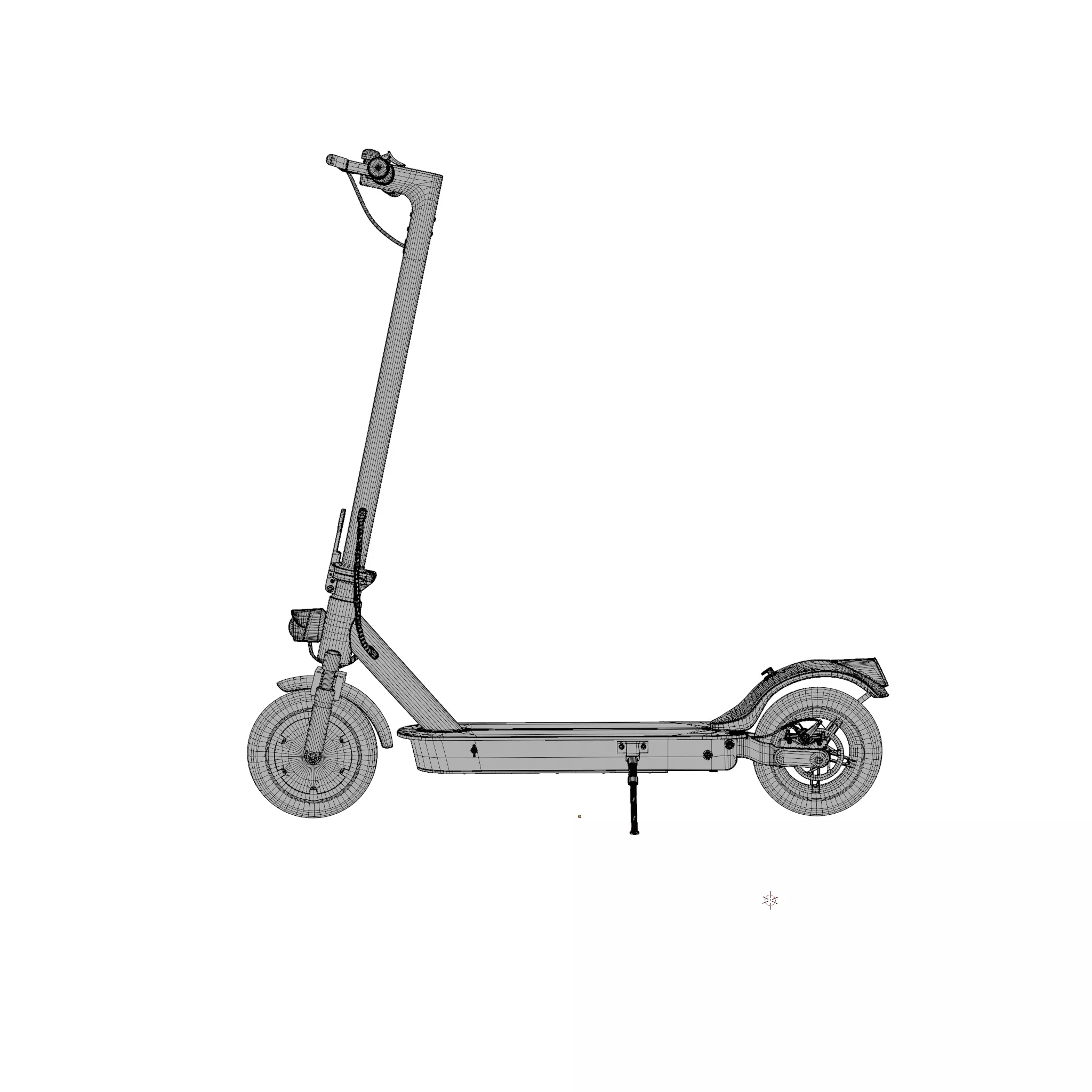 Scooter Low-poly 3D model_3