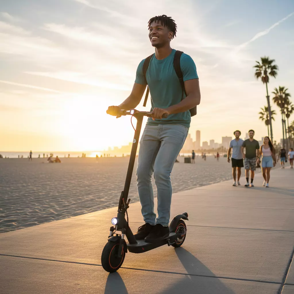 Scooter Low-poly 3D model_1