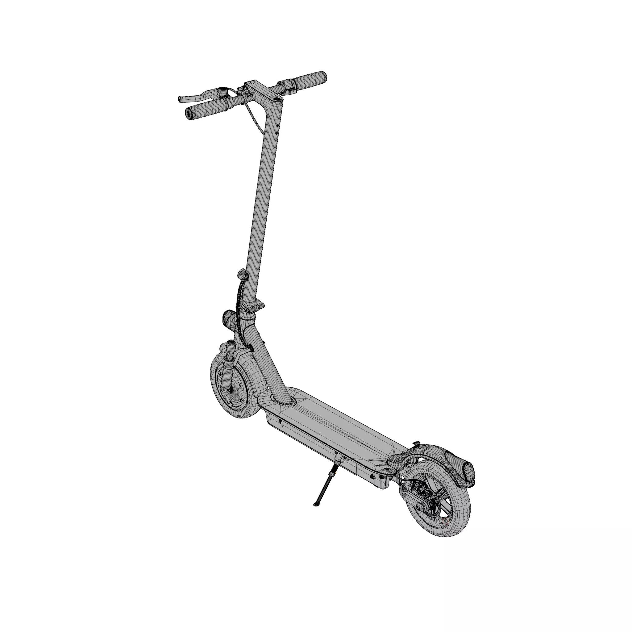 Scooter Low-poly 3D model_9