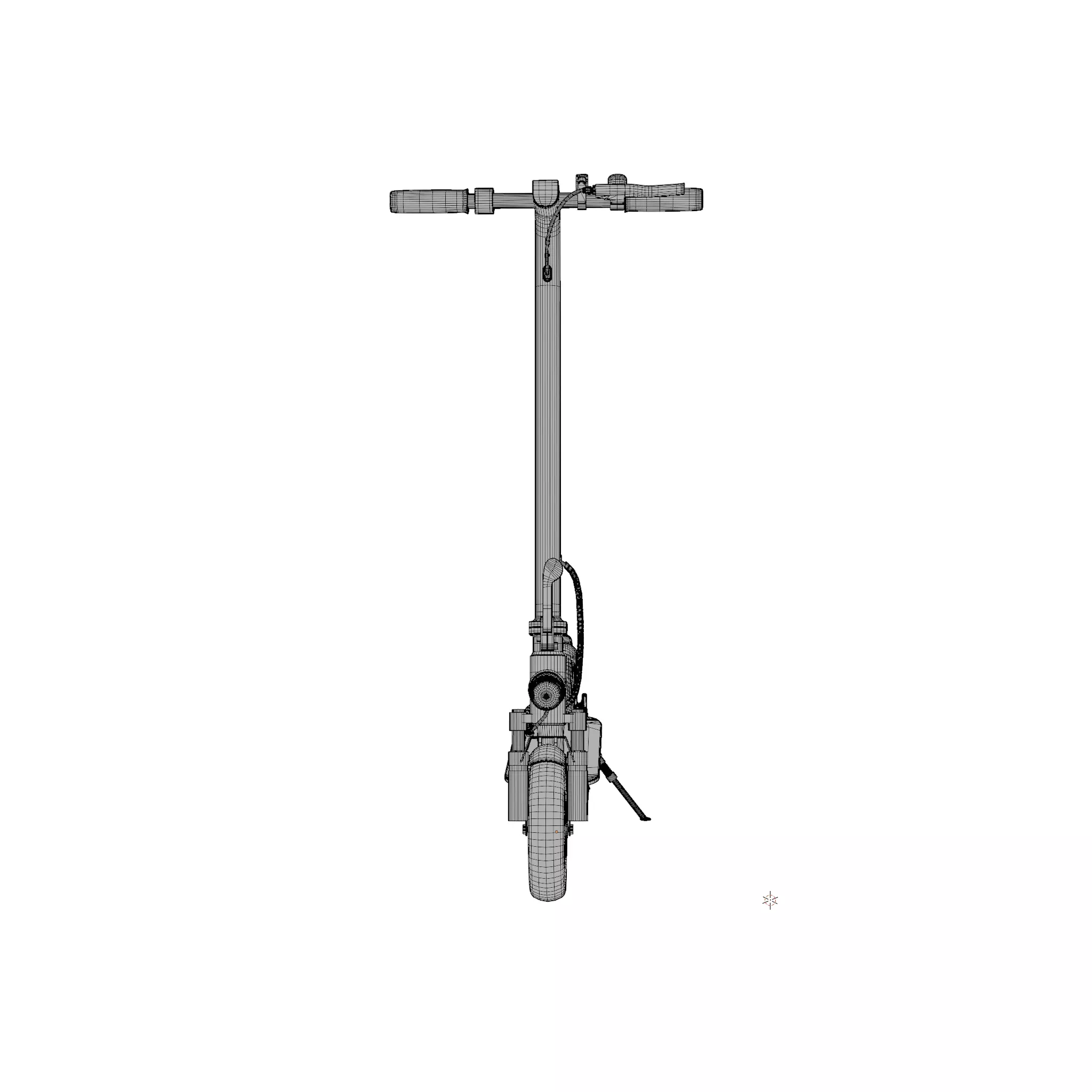 Scooter Low-poly 3D model_6