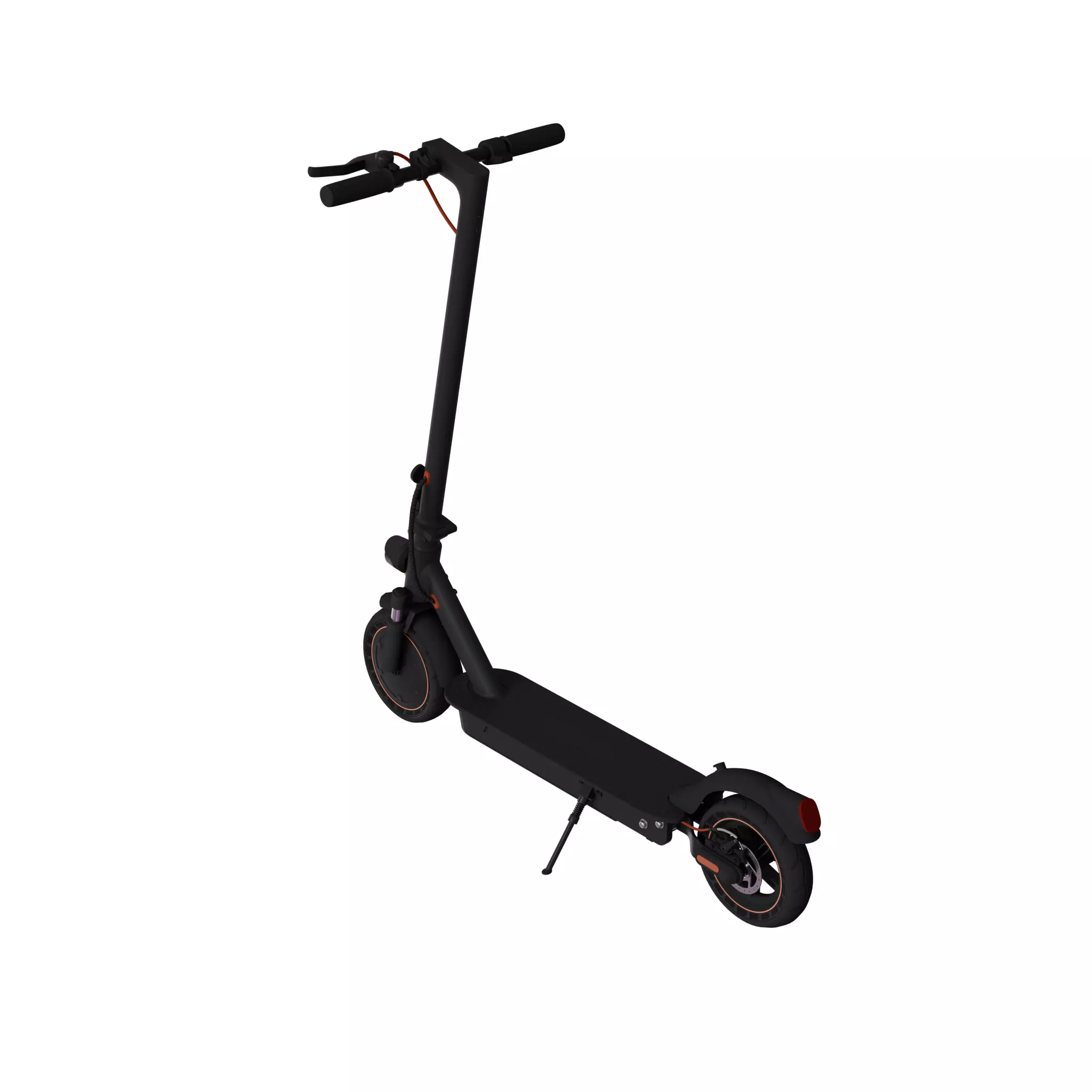 Scooter Low-poly 3D model_8