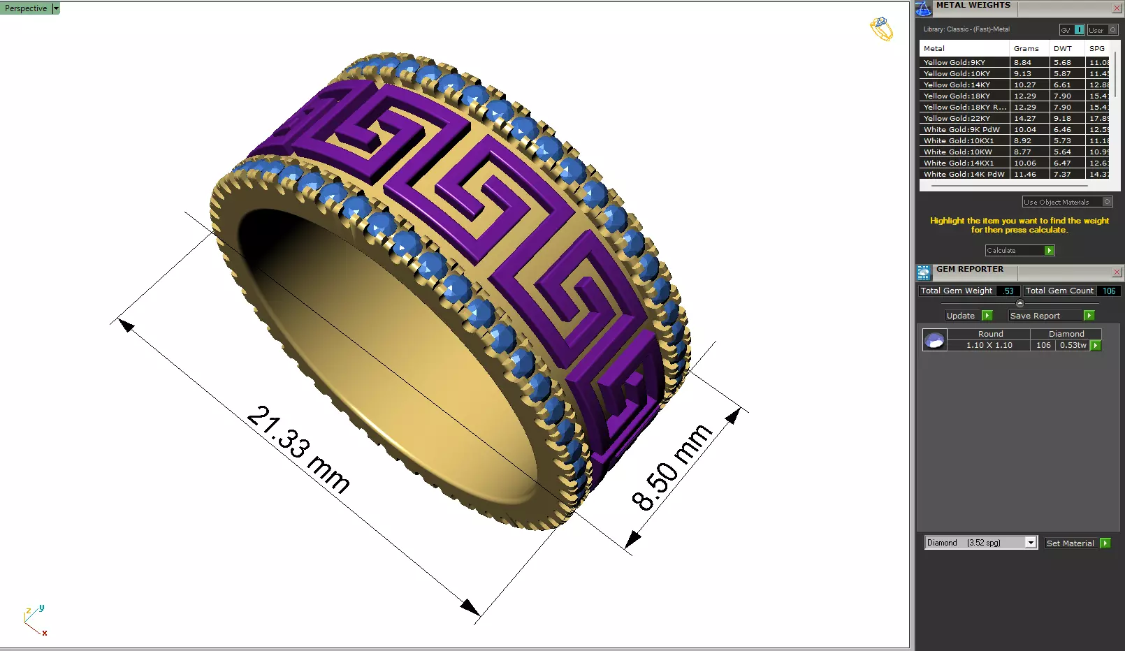 Custom Versace Diamond Band - Versace Ring 3D print model_6