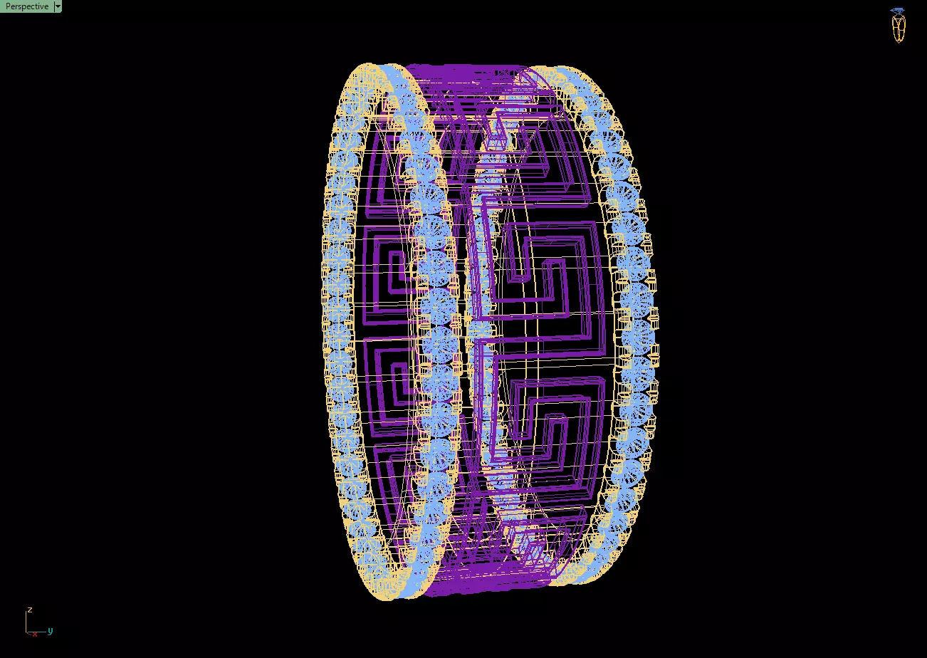 Custom Versace Diamond Band - Versace Ring 3D print model_13