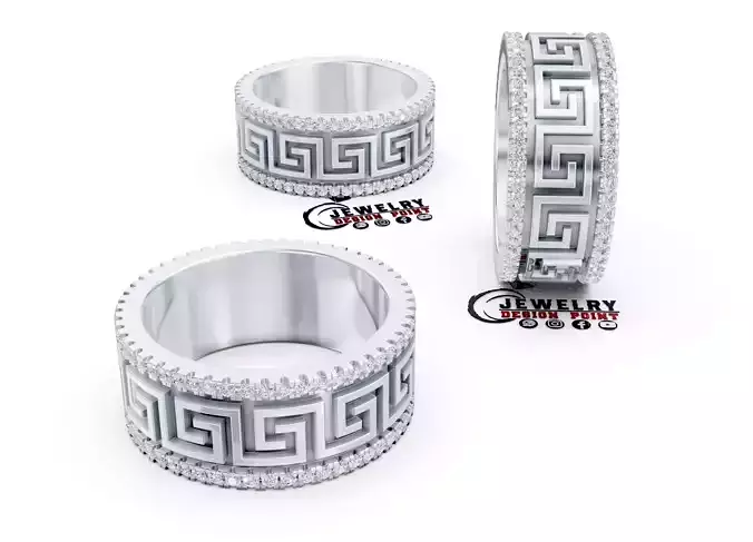 Custom Versace Diamond Band - Versace Ring 