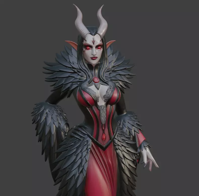 Halloween Demon Queen 3D print model_1