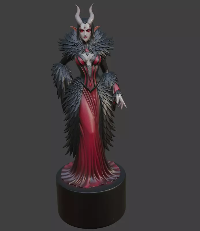 Halloween Demon Queen 3D print model_0