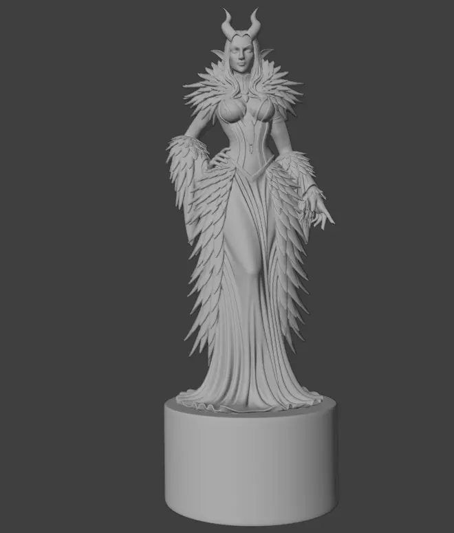 Halloween Demon Queen 3D print model_4