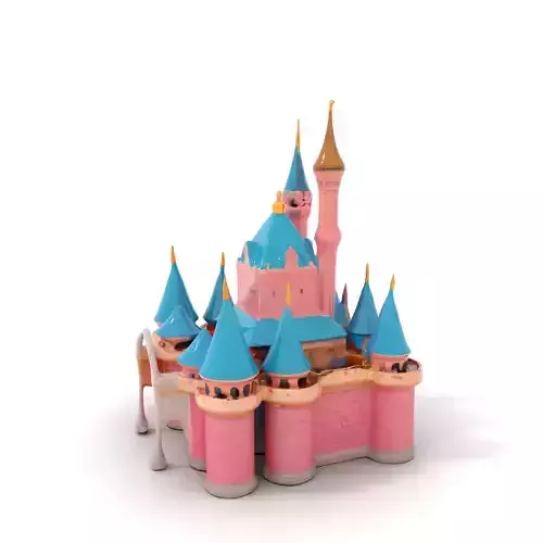 Fantasy Pink Castle model pack