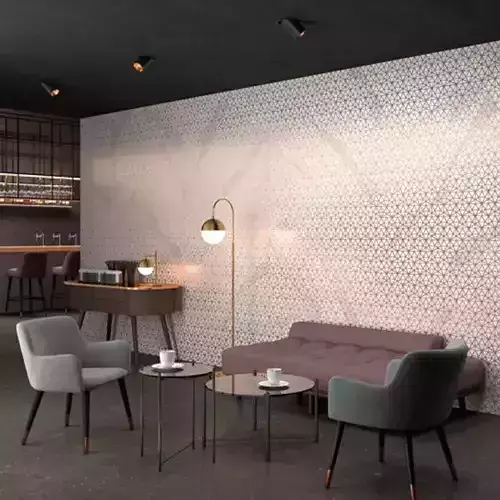 Rose Gold Geometric Mesh