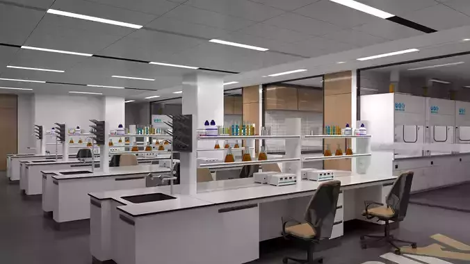 Laboratory with tables and chairs06